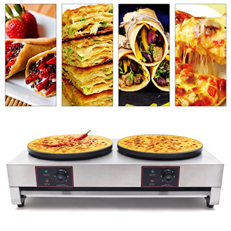 Crepe Maker Griddle - Commercial 16 Inches Electric Crepe Maker