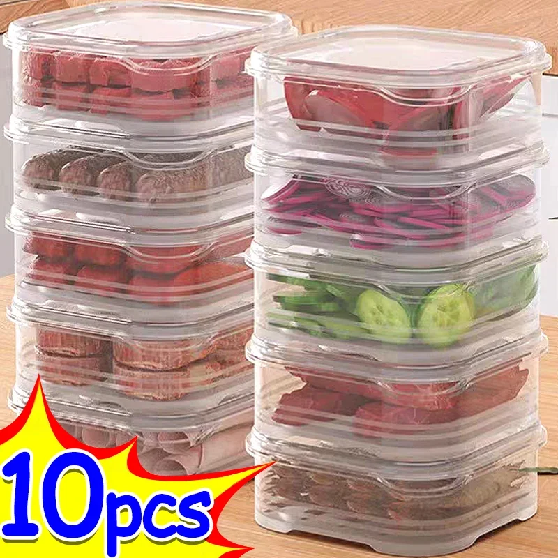 Commercial Kitchen Refrigerator - 1/10PC Small Food Preservation Boxes Refrigerator