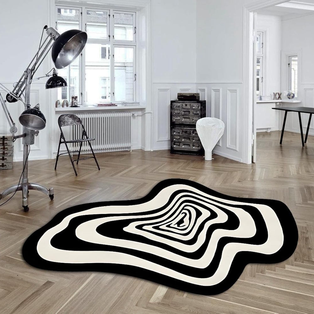 Commercial Dishwasher Table - VIKAMA Trendy Creative Irregular Black And
