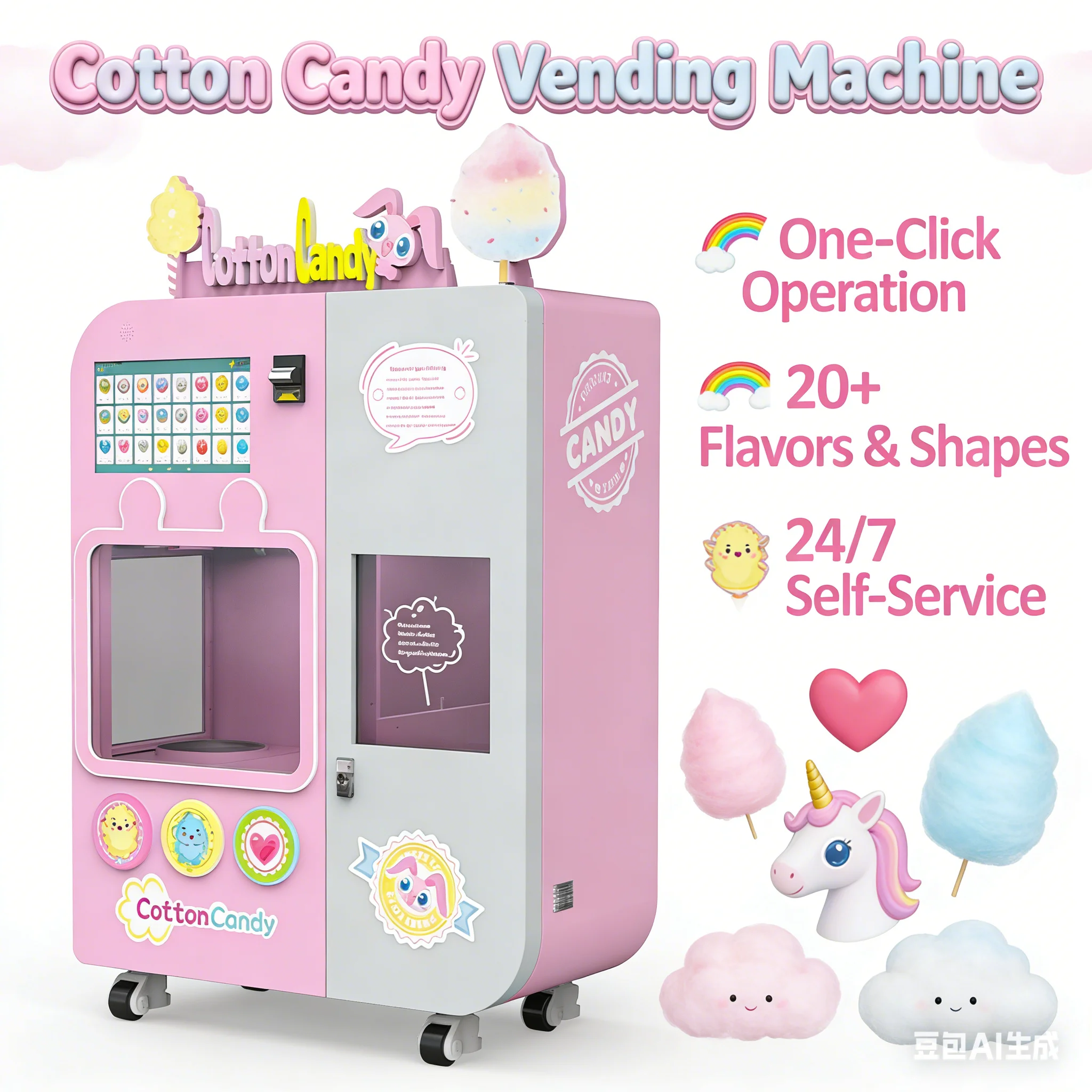 Candy Floss Machine Commercial - Customized Industrial Commercial Cotton Candy Machine
