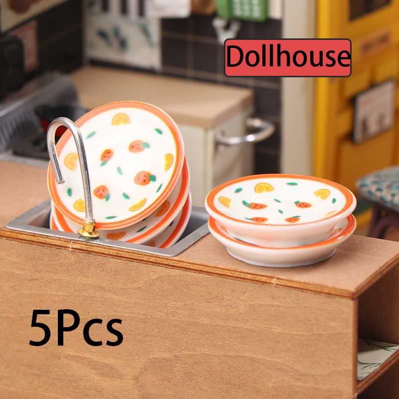 5Pcs 1/12 Dollhouse Mini Plate - Commercial Kitchen Setup recension och pris