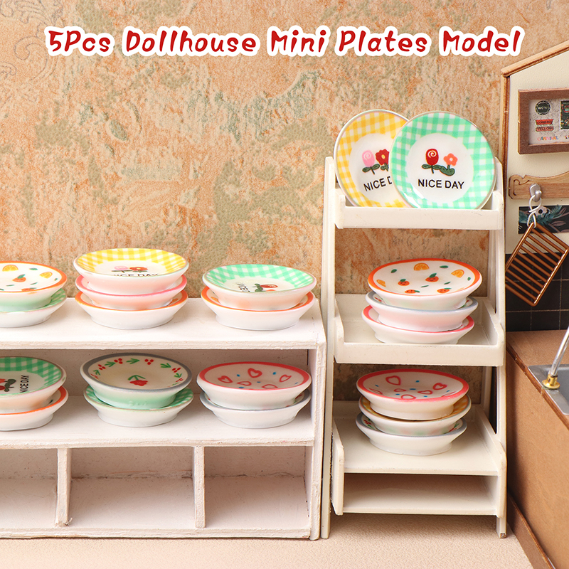 5Pcs 1/12 Dollhouse Mini Plate - Commercial Kitchen Setup recension och pris