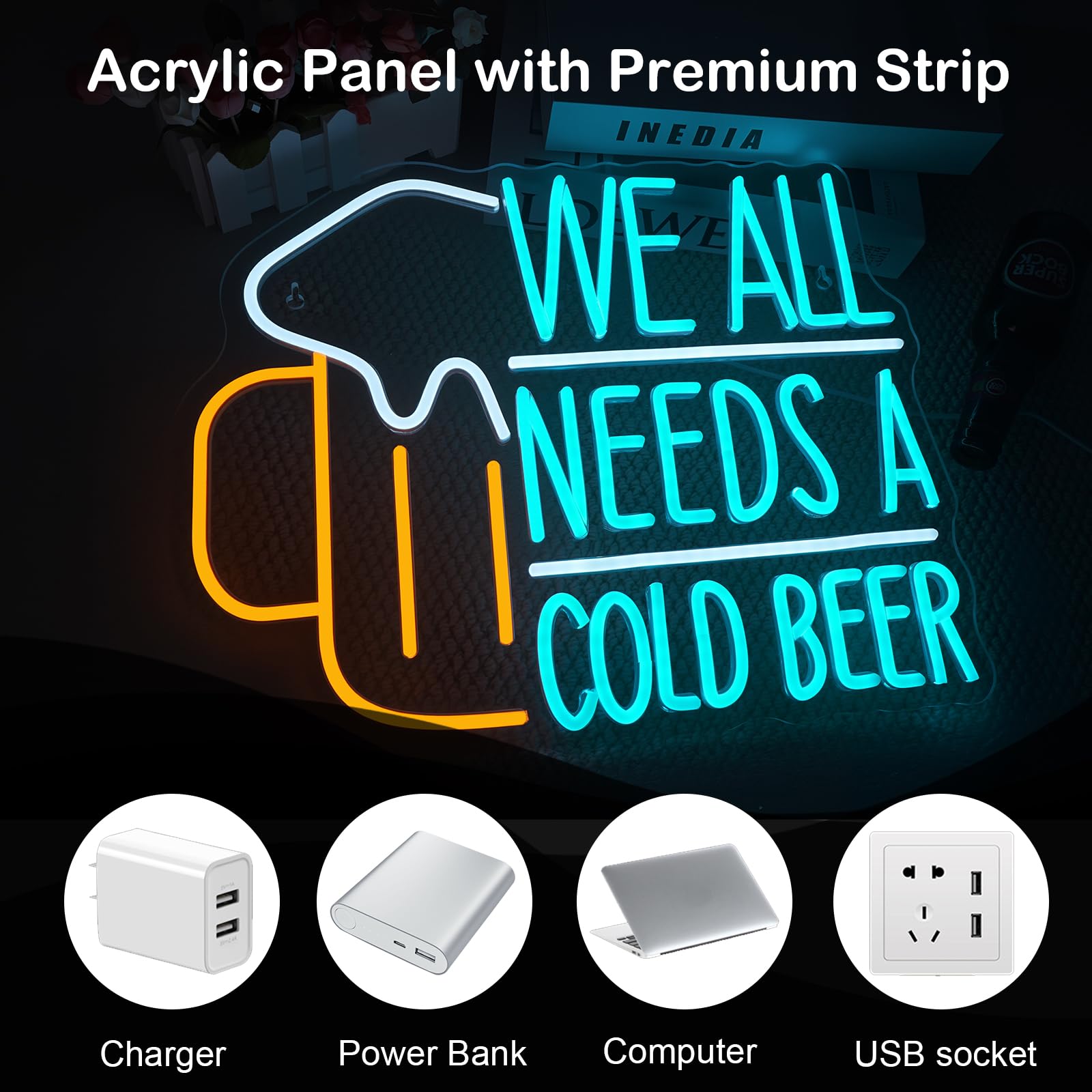 Beer Neon Sign LED Light Sign  - Commercial Kitchen Needs recension och pris