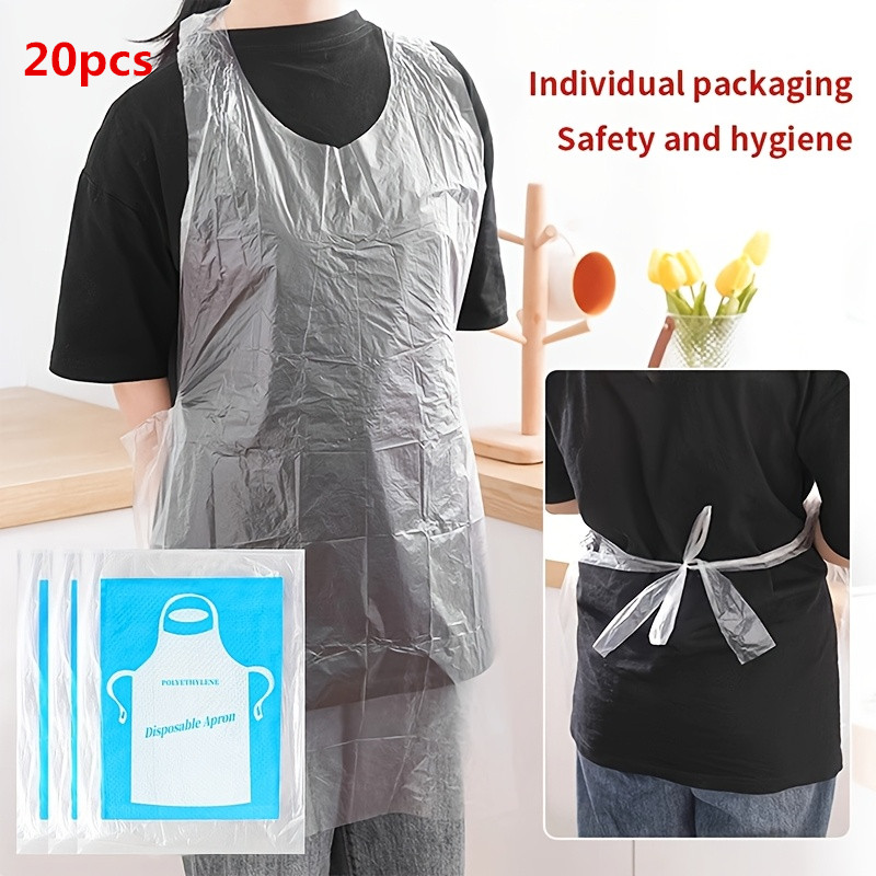 20pcs Disposable apron -PE pla - Commercial Kitchen Oil Disposal recension och pris