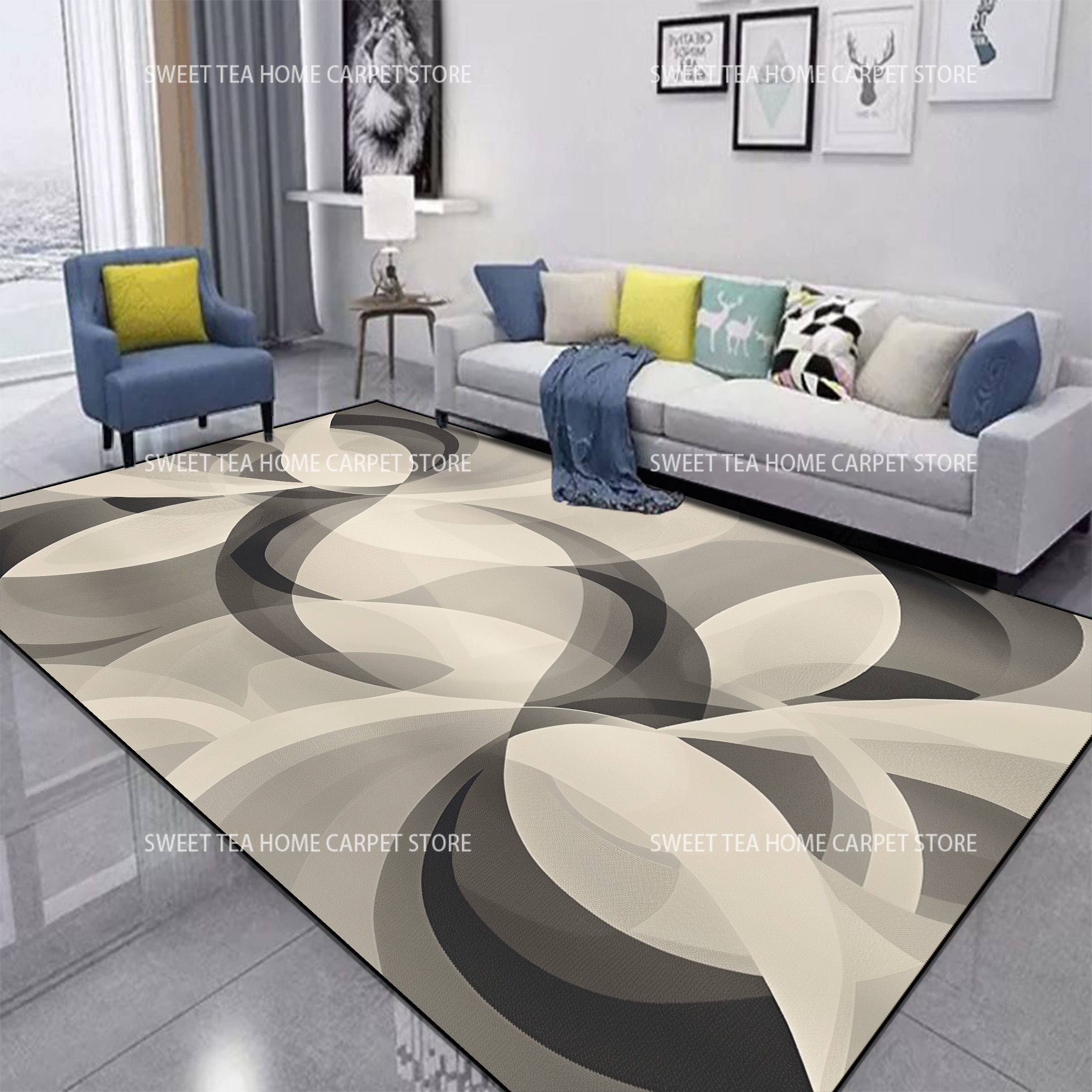 Red Black Swirl Rug Abstract C - Commercial Dishwasher Table recension och pris