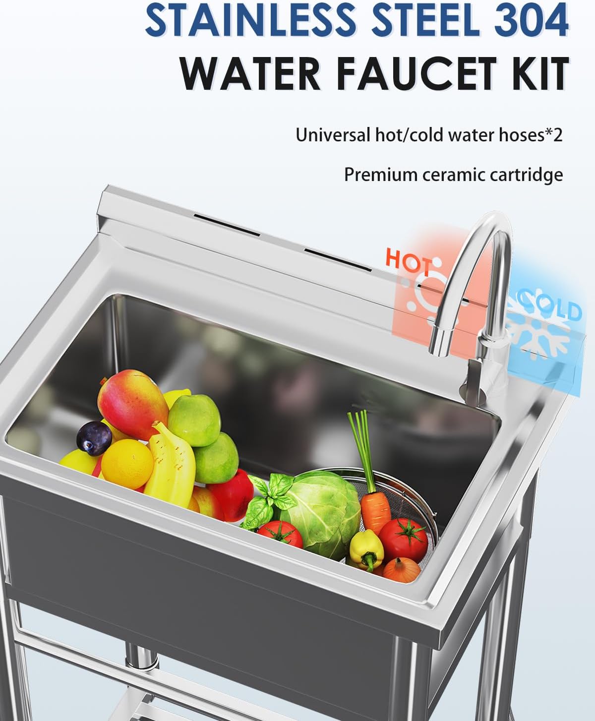 Stainless Steel Utility Sink,  - Commercial Kitchen Faucets recension och pris
