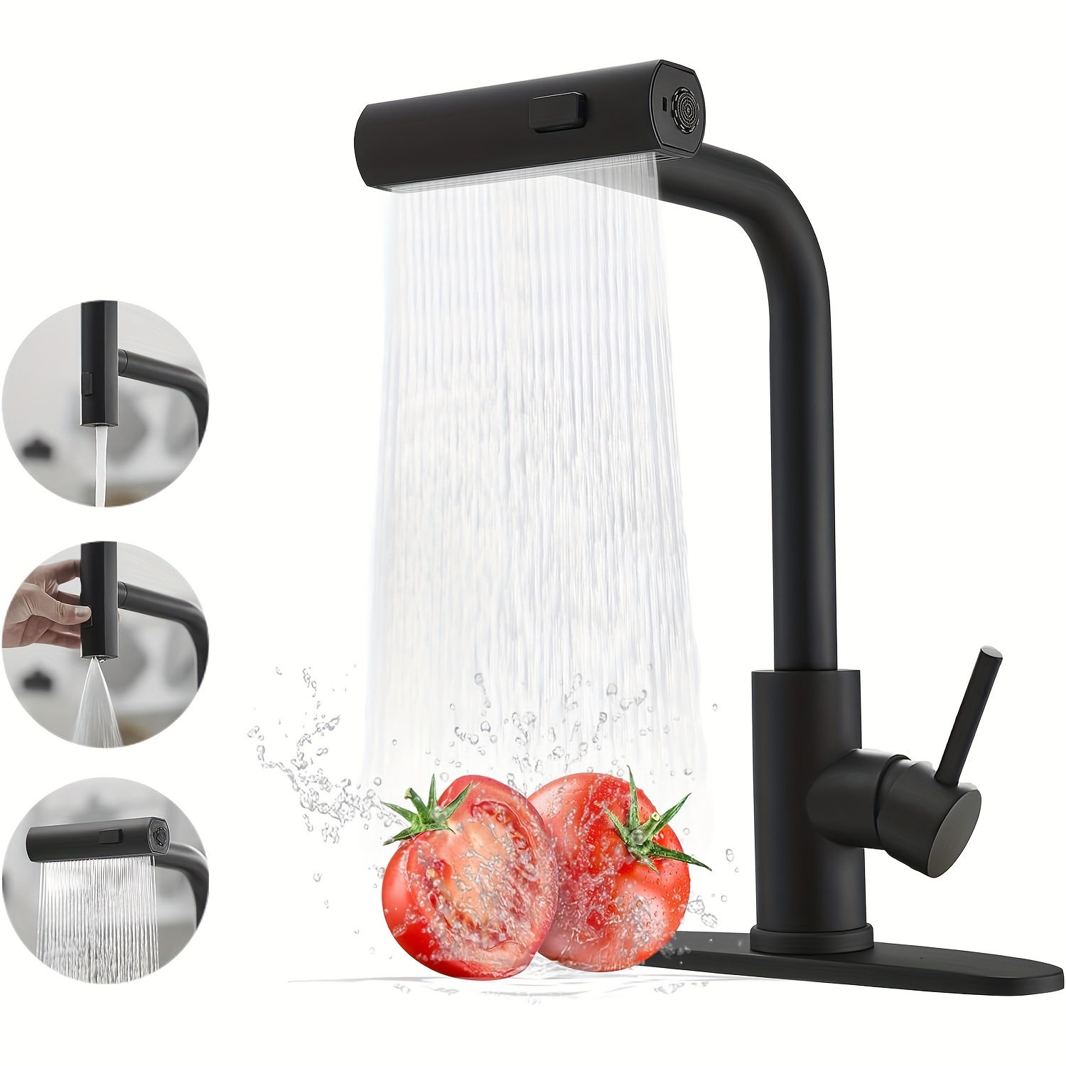 1 PC Black Kitchen Faucet With - Commercial Kitchen Faucets recension och pris