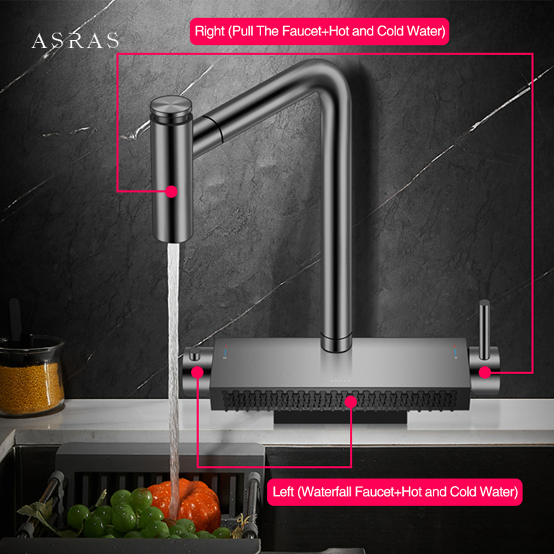 Black Brass Waterfall Faucet H - Commercial Kitchen Faucets recension och pris