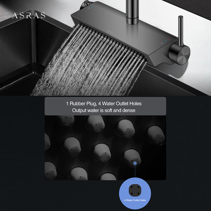 Black Brass Waterfall Faucet H - Commercial Kitchen Faucets recension och pris