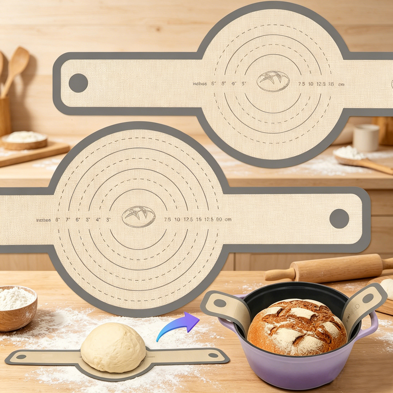 Silicone Bread Sling for Dutch - Crepe Maker Griddle recension och pris
