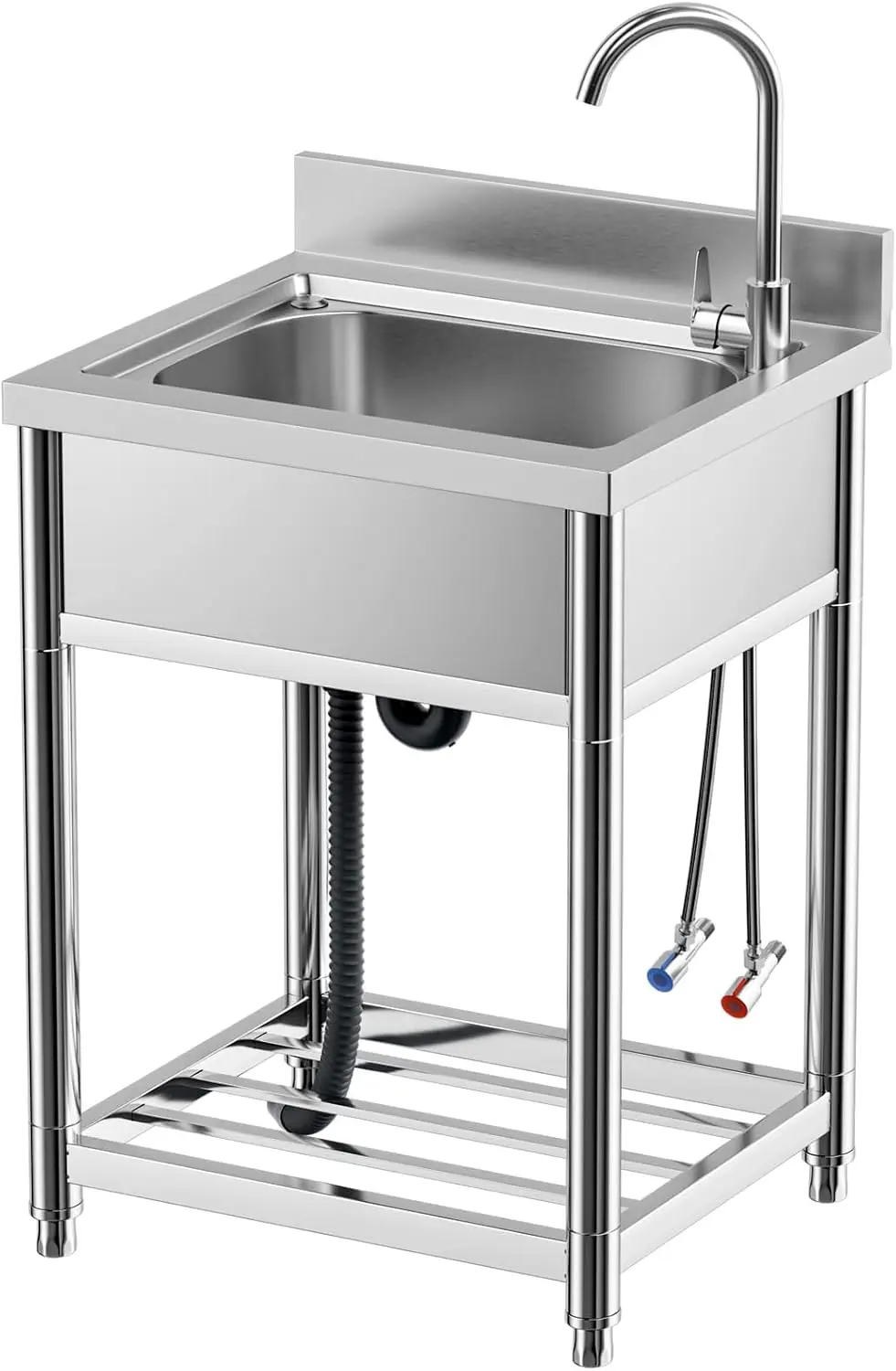 Free Standing Stainless-Steel  - Commercial Kitchen Faucets recension och pris