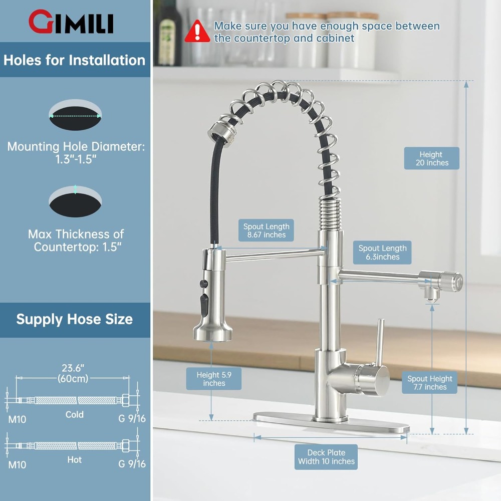 3-in-1 Pull-Down Kitchen Fauce - Commercial Kitchen Faucets recension och pris