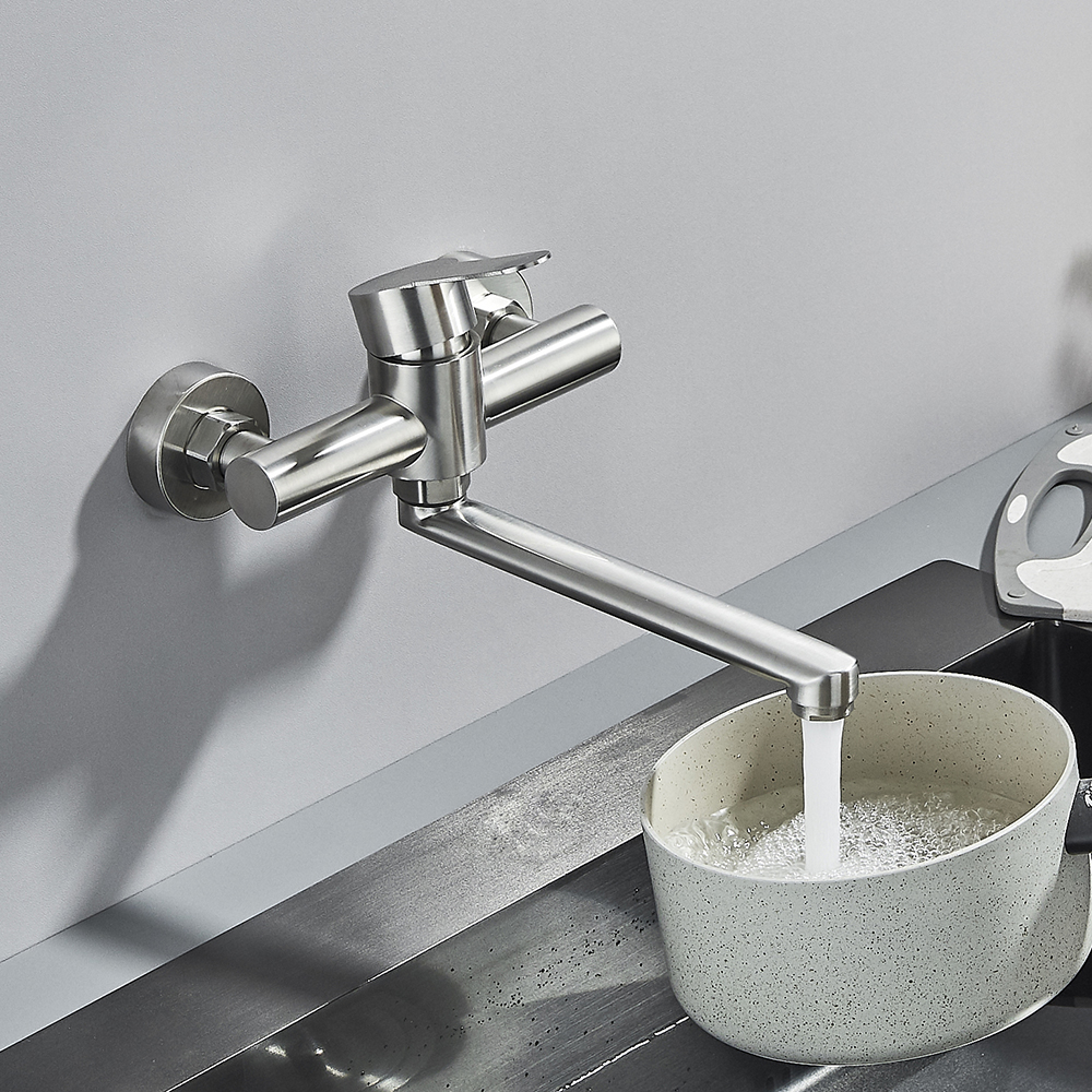 Black Wall Mounted Kitchen Fau - Commercial Kitchen Faucets recension och pris
