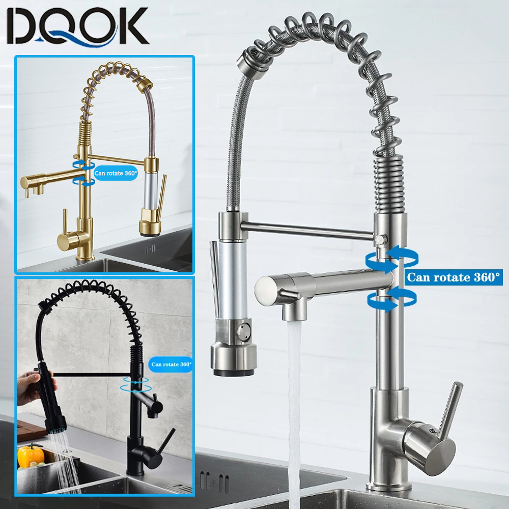 DQOK Black Brushed Spring Pull - Commercial Kitchen Faucets recension och pris