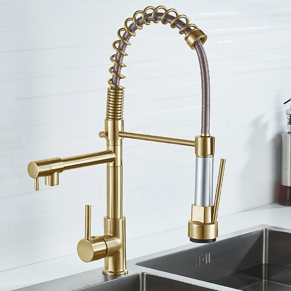 DQOK Black Brushed Spring Pull - Commercial Kitchen Faucets recension och pris