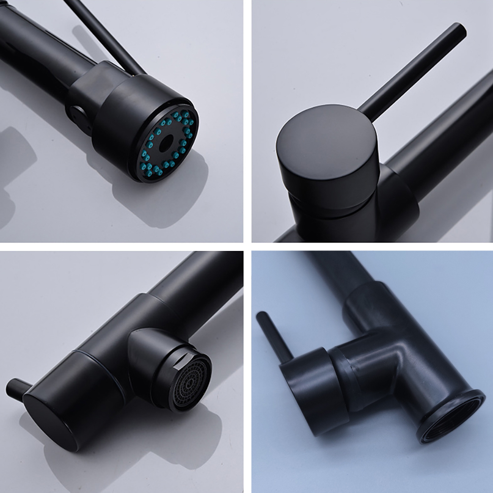 DQOK Black Brushed Spring Pull - Commercial Kitchen Faucets recension och pris