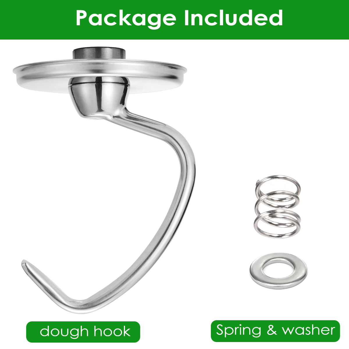 Stainless Steel Dough Hook Wit - Commercial Kitchen Juicer recension och pris