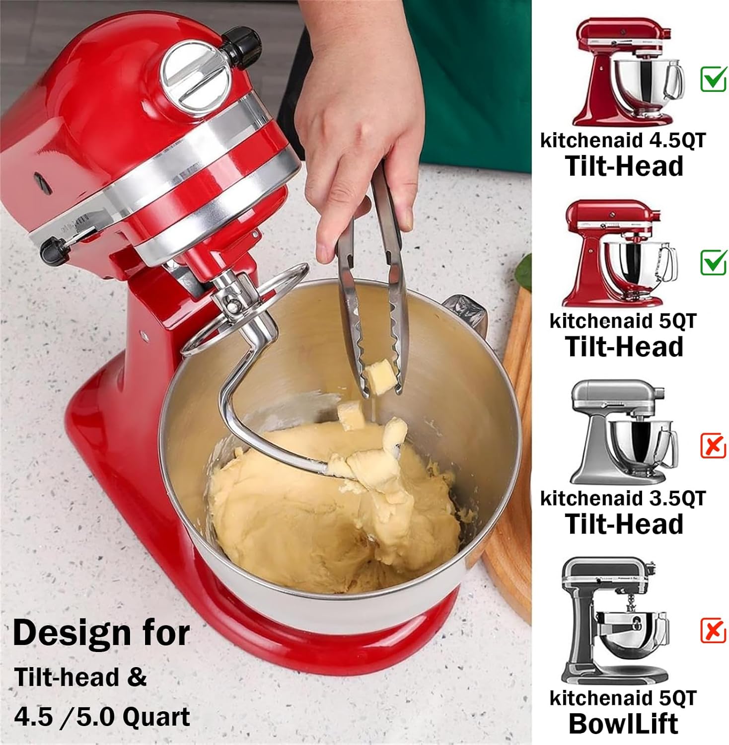Stainless Steel Dough Hook Wit - Commercial Kitchen Juicer recension och pris