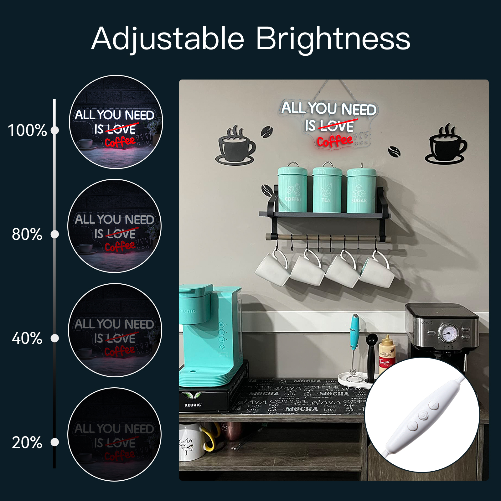 All You Need Is Coffee Neon Si - Commercial Kitchen Needs recension och pris