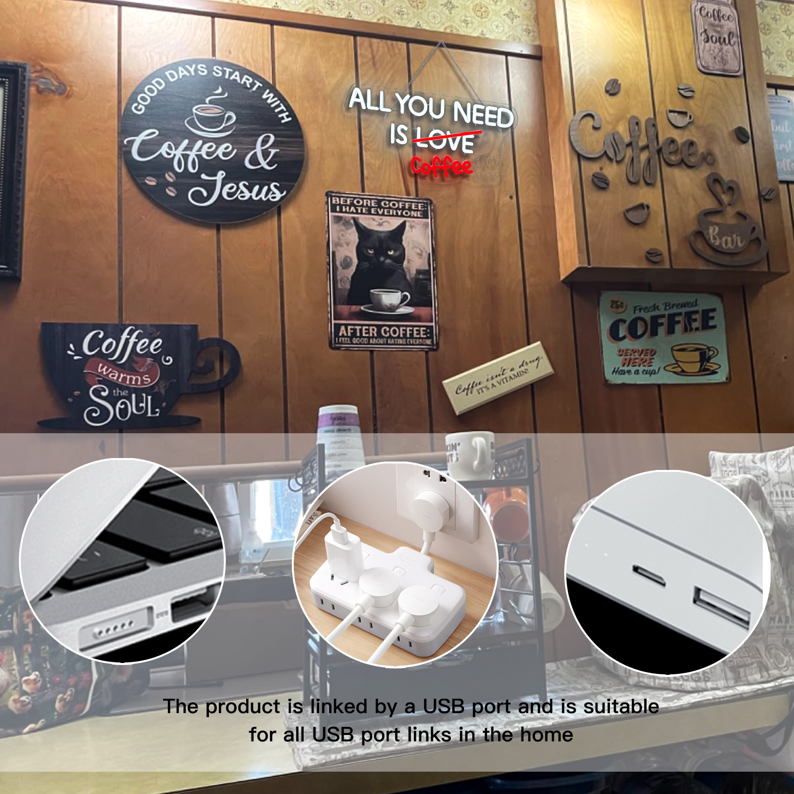 All You Need Is Coffee Neon Si - Commercial Kitchen Needs recension och pris
