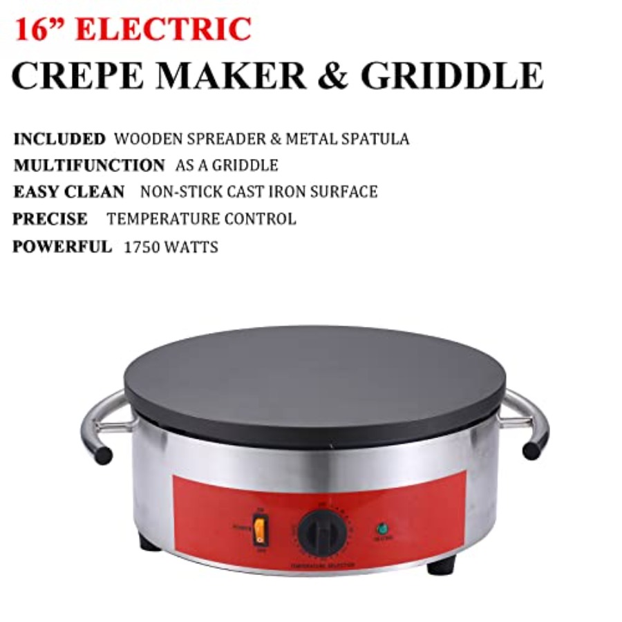 Commercial 16 Inch Crepe Maker - Crepe Maker Griddle recension och pris