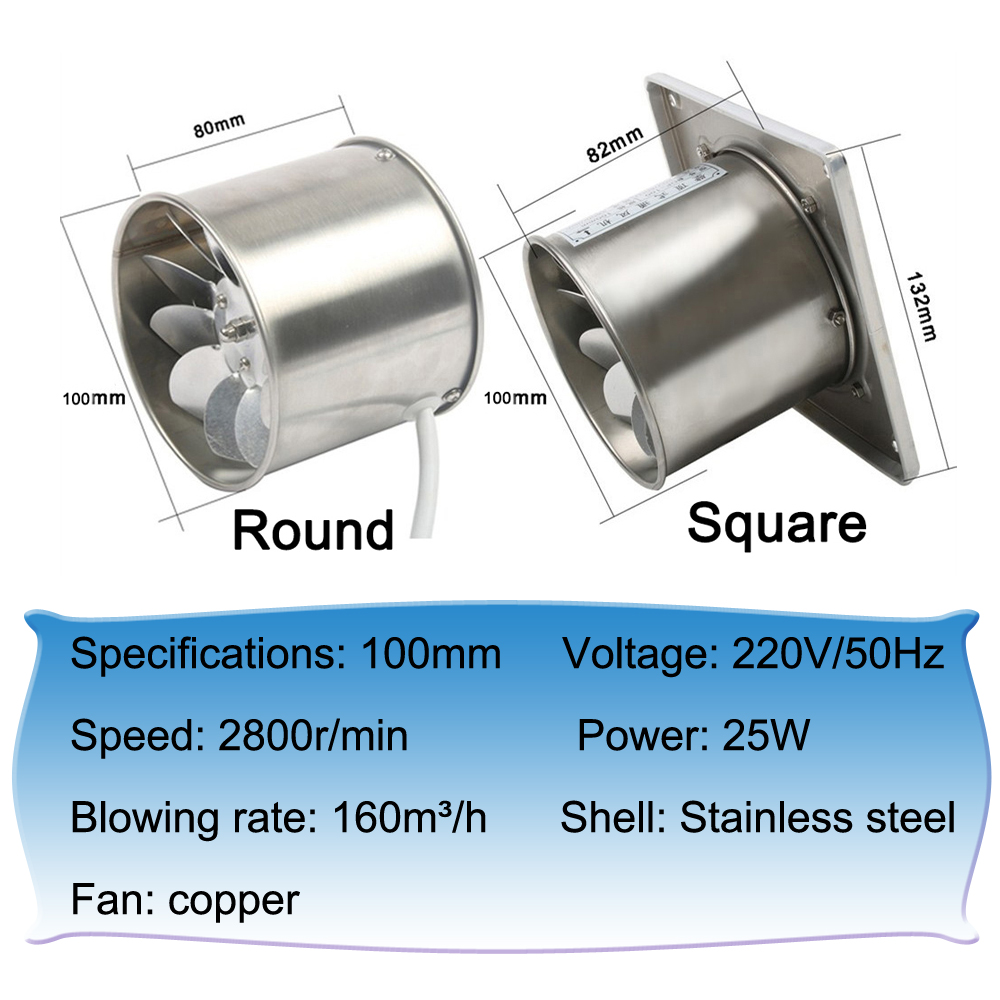 4 Inch Pipe Stainless Steel Ex - Commercial Kitchen Exhaust Fan recension och pris